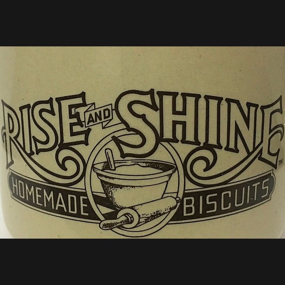 Vintage Hardees Coffee Mug 1986 Rise And Shine Homemade Biscuits Glazed Brown - Picture 7 of 14